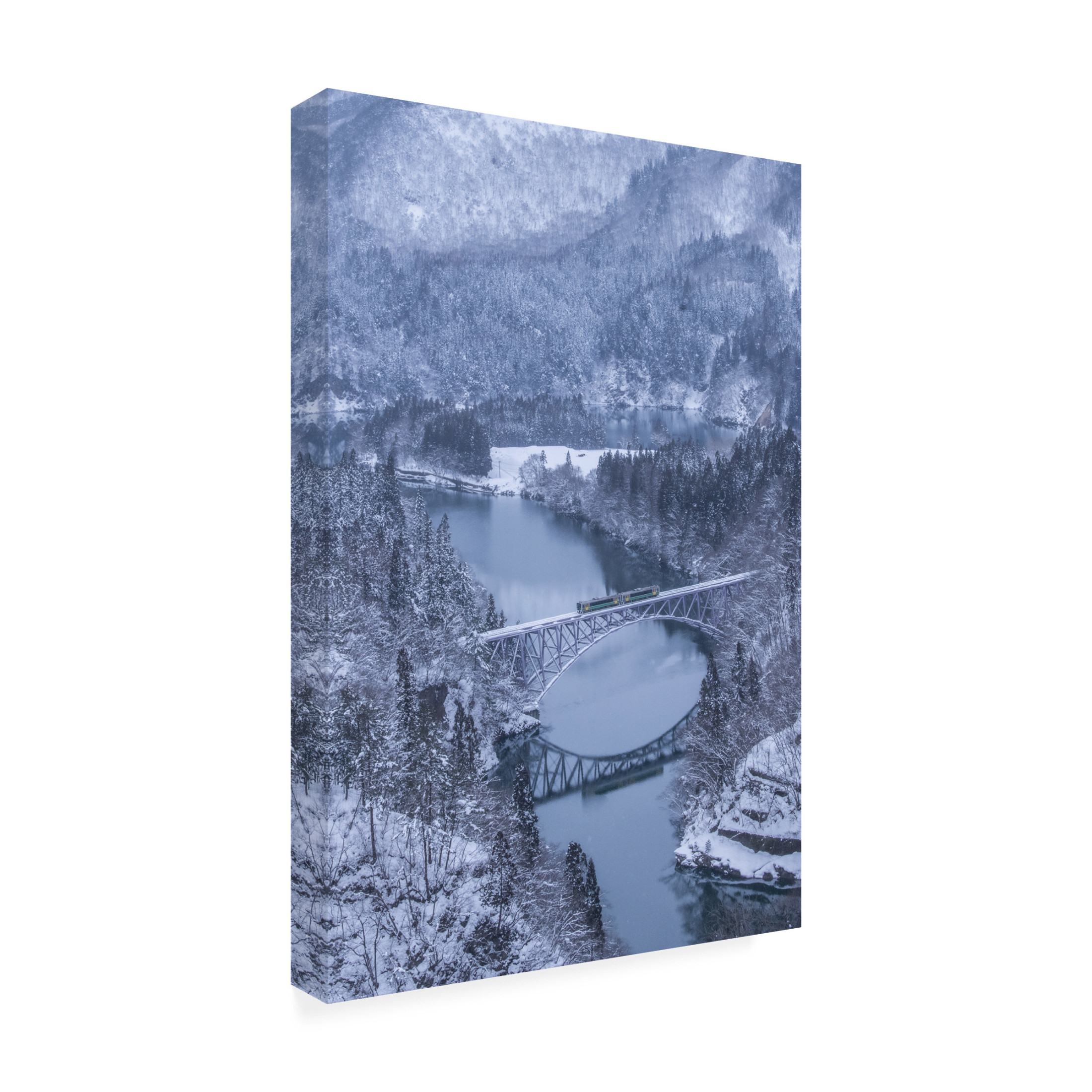 Trademark Fine Art Juri Aoki Winter Train Canvas Wall Art