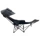 thumbnail image 5 of Silla plegable de camping con toldo y reposapiés desmontable. Silla mecedora portátil multiusos para exteriores. Sillas de playa para exteriores. Negro, 5 of 8