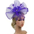 thumbnail image 2 of (Púrpura) bikini malla sombrero de boda mujeres modelos creativos fiesta prom bandas para el cabello bandas para el cabello doble uso exagerado bombín de malla pluma boda foto accesorios para el cabel, 2 of 5