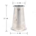 thumbnail image 2 of QiiMii Sanitary Tri abrazadera Reductor concéntrico Tri abrazadera Accesorios de trébol Reductor de acero inoxidable 304 (Tamaño: 3 pulgadas x 2 pulgadas), 2 of 5