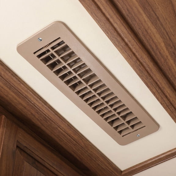 OULII Adjustable Airflow Rv Air Louver Ceiling Vent Cover in Light Brown ABS for Buses