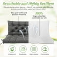thumbnail image 5 of Eurhowing Outdoor Bench Cushion Waterproof, 60"x40"x4" Thick Patio Swing Chair Cushions with Ties, All-Weather High Density Foam Seat Pad for Porch Garden Furniture, Gray, 5 of 11