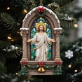 thumbnail image 5 of TNDBKQWR Christmas Nativity Party Decorations, 15cm Christmas Tree Ornaments Decorations, Small Nativity Scene Nativity Decorations(1PCS), 5 of 5