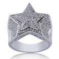 thumbnail image 4 of Anillos Hip hop Yashi para hombres y mujeres color dorado plateado circonita cúbica tamaño 7-11, 4 of 5