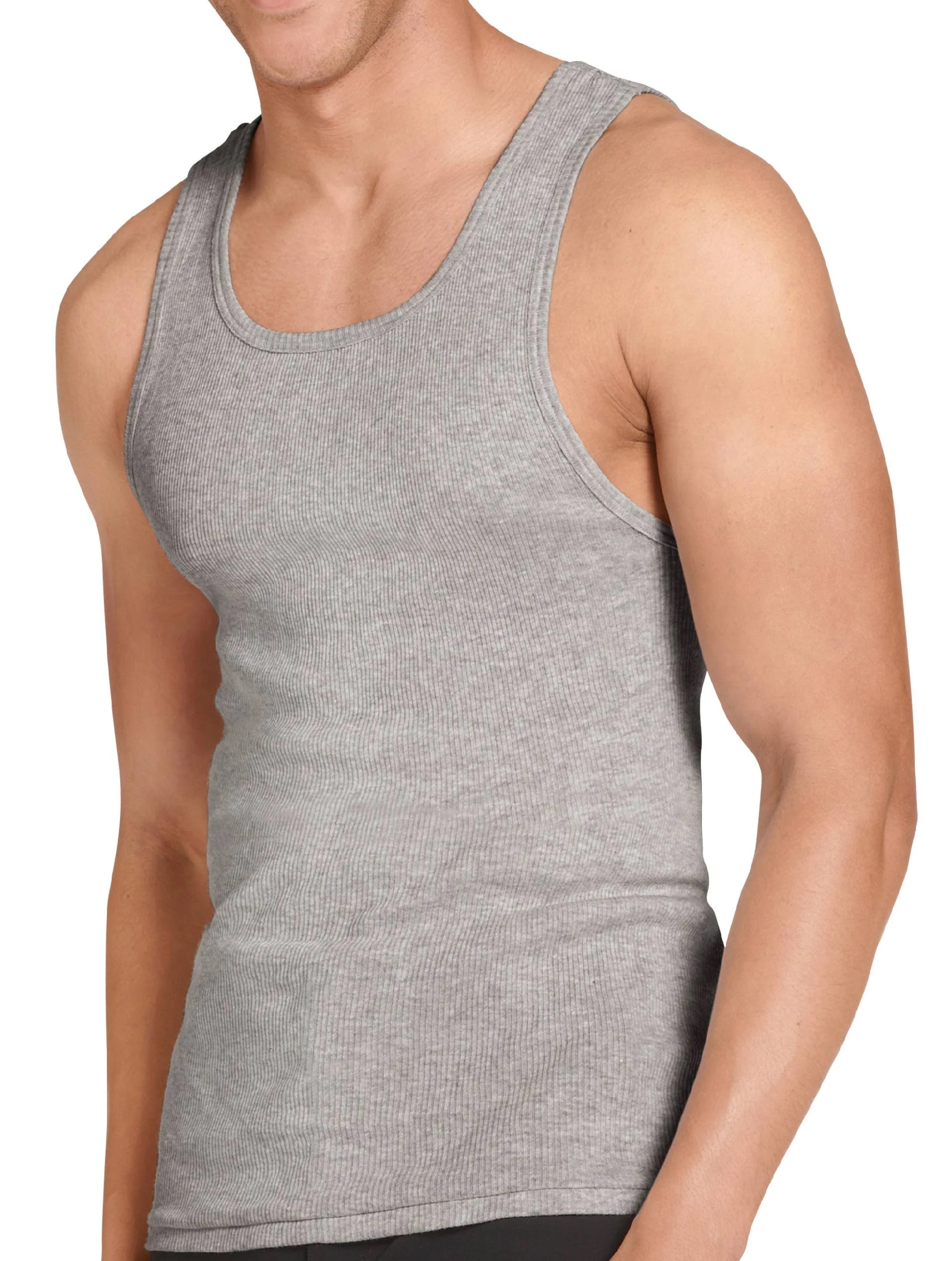 Gelante 6-Pack Cotton Adult Men's Basic Undershirt Tank Top Athletic Sleeveless Tee - image 2 of 5