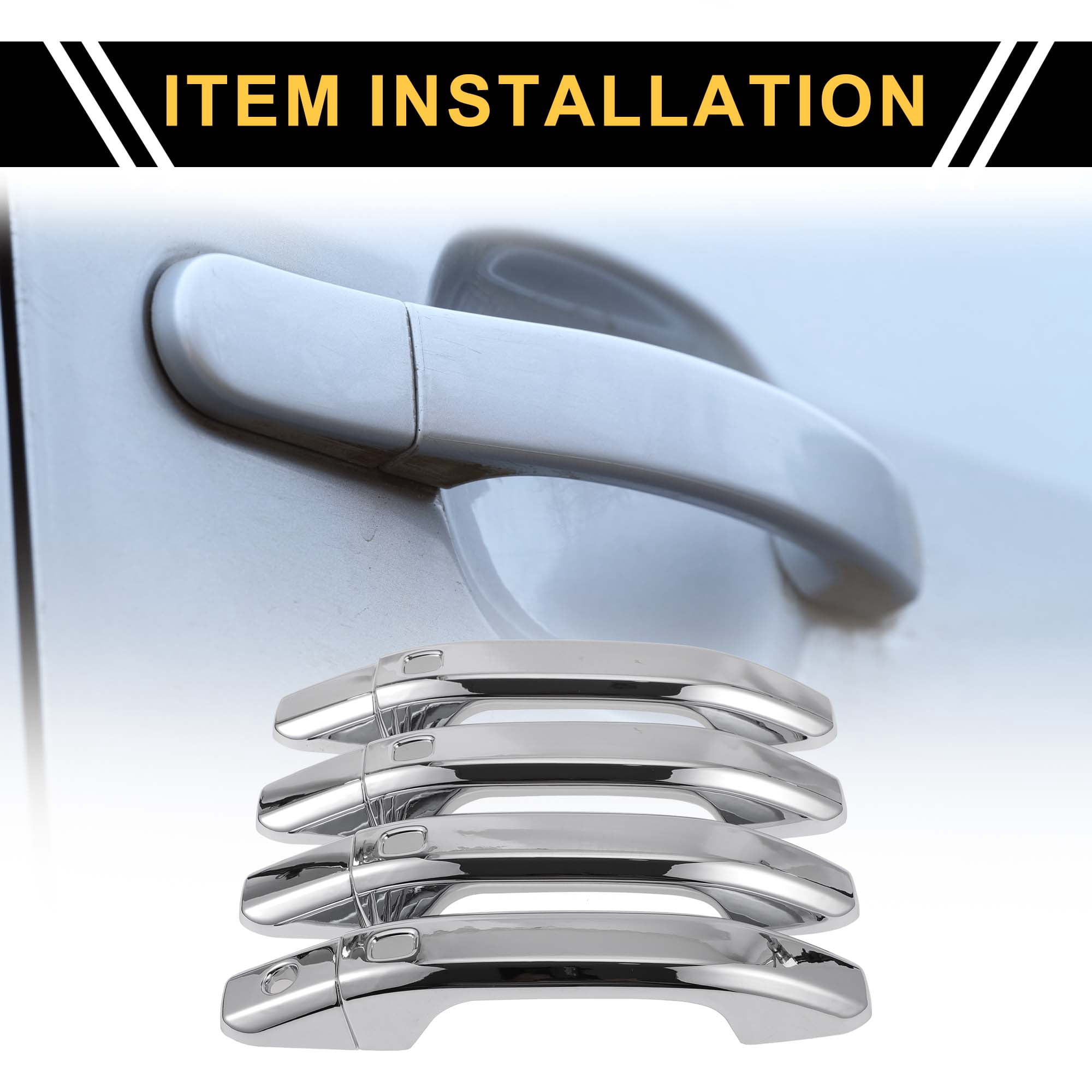Unique Bargains Door Handle Cover for Chevrolet Silverado 1500 2014-2024 with 4 Keypad