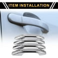 thumbnail image 2 of Cubierta de manija de puerta exterior de 4 piezas, protector de manija de puerta para Chevrolet Silverado 1500 con 4 teclas en tono plateado cromado, 2 of 6