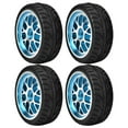 thumbnail image 2 of RC Car Wheels, 4pcs Rubber Wheels Tire with Aluminum Alloy Rim Spare Replacement Parts Accessory for 1/10 RC Car, 2 of 8