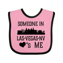 Inktastic Las Vegas Nevada Someone Loves Me Skyline Boys or Girls Baby Bib