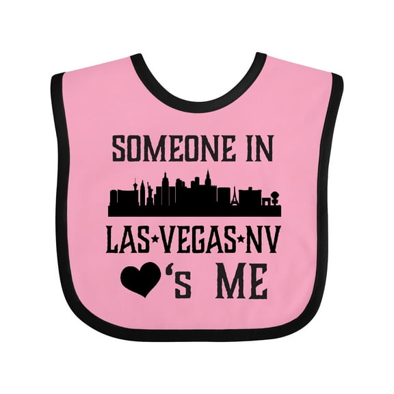 Inktastic Las Vegas Nevada Someone Loves Me Skyline Boys or Girls Baby Bib