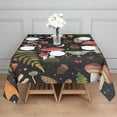 thumbnail image 3 of Red Mushroom Fern Black Pattern Square Tablecloth,Waterproof Square Table Cover,Wipeable Spillproof Washable Table Cover for Home Kitchen Party Decor 60"x60"(152x152cm), 3 of 6
