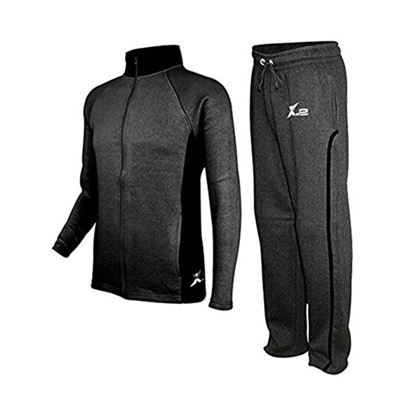 X-2 Vêtements de Sport pour Hommes Survêtement en Polaire à Fermeture Éclair Complète