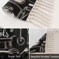 thumbnail image 5 of Bedroom Rug Carpet 3'x 5', Black Kitchen Tools Washable Floor Carpet with Tassels, Modern Cooking Utensil Farmhouse Cookware Elegant Soft Floor Rug Mat for Patio, Balcony, Laundry, Room Decor, 5 of 9