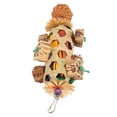 thumbnail image 1 of Juguetes Para Masticar De Forrajeo De Loros, Oligoelementos Para Rechinar Los Dientes, Juguetes Atractivos Para Masticar Loros, Cesta De Bambú Tejida Para Loros, 1 of 7