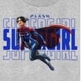 thumbnail image 2 of Women's The Flash Supergirl Sky Flight Graphic Tee Athletic Heather 2X Large, 2 of 4