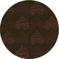 thumbnail image 1 of Ahgly Company Machine Washable Indoor Round Transitional Black Brown Area Rugs, 3' Round, 1 of 7