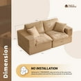 thumbnail image 5 of LAKPS 74.8" Modular Couch, Deep Seat Modular Couch for Apartment Dwellers, No Assembly Required, Comfortable Sofa for Living Room, Corduroy, Camel, 5 of 10