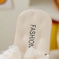 thumbnail image 4 of Girls Summer Flat Slip On Sandals Soft Pillow Slippers Open Toe Non-Slip Sole Beach Pool Vacation Daily Outdoor Footwear Gibobby,11,White, 4 of 8