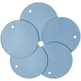 thumbnail image 1 of Juego de cinco piezas de almohadillas resistentes al calor multifuncionales engrosadas en forma de panal (azul claro) Ormromra HMHZ084-2, 1 of 6