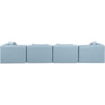 thumbnail image 3 of Meridian Furniture Cube Light Blue Vegan Leather 4-Pc. Modular Sofa, 3 of 10