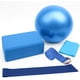 thumbnail image 1 of Yoga Set con Bloques de Yoga y Pelota Pilates y Dos Especies de Ligas de Resistencia para Ejercicio, y Correa para Apoyar, Resistente al Olor y Antideslizante para Yoga, Pilates y Meditación, Azul, 1 of 3