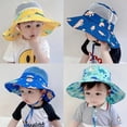 thumbnail image 4 of Cute Breathable Mesh Wide Brim Baby Sunshade Hat Kids Fisherman Hat Summer Sun Hat Sunshade Hat 08, 4 of 7