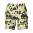 thumbnail image 4 of Lsque Mens Swim Trunks Camping Caravan 1 Pattern - Bathing Suit Compression Liner - Beach Swim Shorts Swimwear - (S-3XL) - Stretch Quick Dry -, 4 of 9