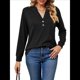 thumbnail image 1 of Camisas de Larga para Mujer, Otoño 2025, Blusas Elegantes Informales Tipo Henley, Blusas Modernas, Camisetas Bonitas, Conjuntos, Ropa. Negro S, 1 of 10