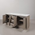 thumbnail image 5 of Water Creation 72"W Wood Double Bathroom Vanity in Gray Oak/Chrome, 5 of 11