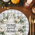 thumbnail image 3 of Sweet Home Round Braided Placemats Set of 8, Farmhouse Rustic Country Star White Pumpkin Gingham Heat Insulation Place Mats Washable Non-Slip Table Mats for Kitchen Dining Party, 15 Inches, 3 of 9