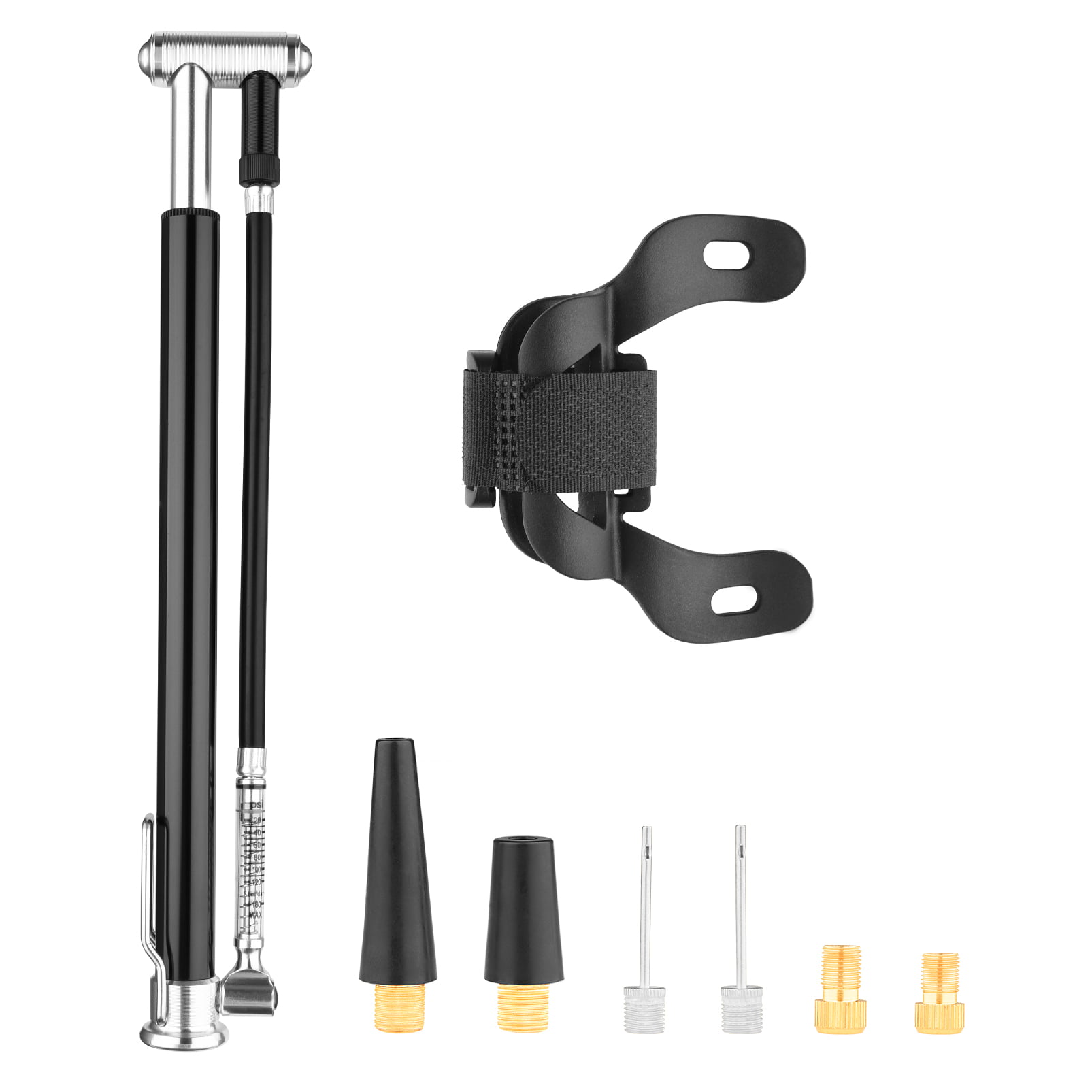 Balls UBULLOX Mini Bike Pump Mini Bike Floor Pump Portable Bicycle Tire Pump Hand Foot Activated Bike Pump with Presta and Schrader Valves for Bicycles Football Basketball and More