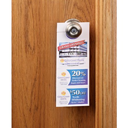 Avery Door Hanger with Tear-Away Cards, Matte White, 4.25 x 11 inches ...