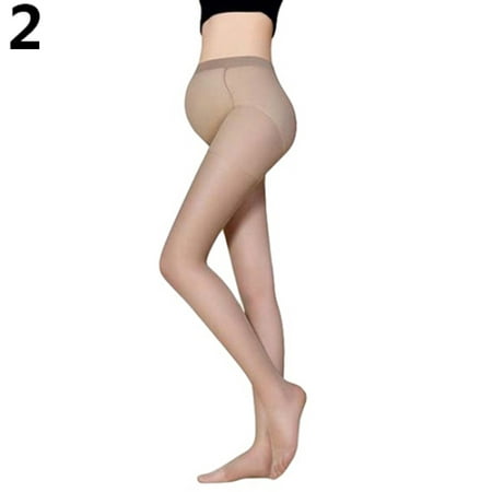 Visland Pregnant Women's Plus Size Silky Stockings Pantyhose Stretchy  Tights One Size