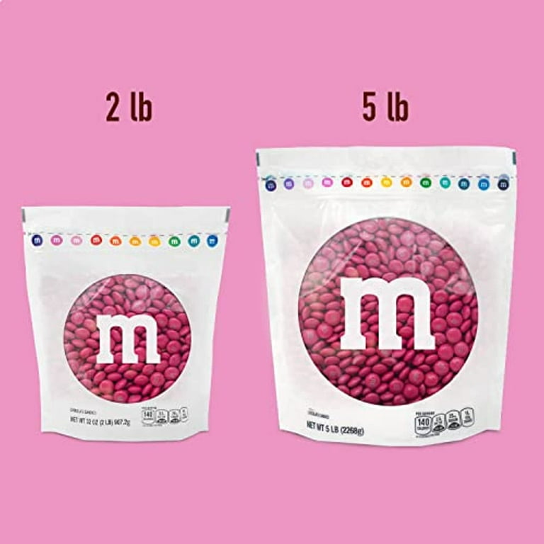 10 lb Case Bulk Pink M&Ms Candy (approx. 5,000 pcs) - Milk Chocolate -  Regular Size - Pink Candy for Candy Buffet