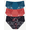 CORSAIR / CORAL / NAVY PRINT, variant on Women's Microfiber and Lace Hipster Panties, 3-Pack, Sizes XS-3XL
