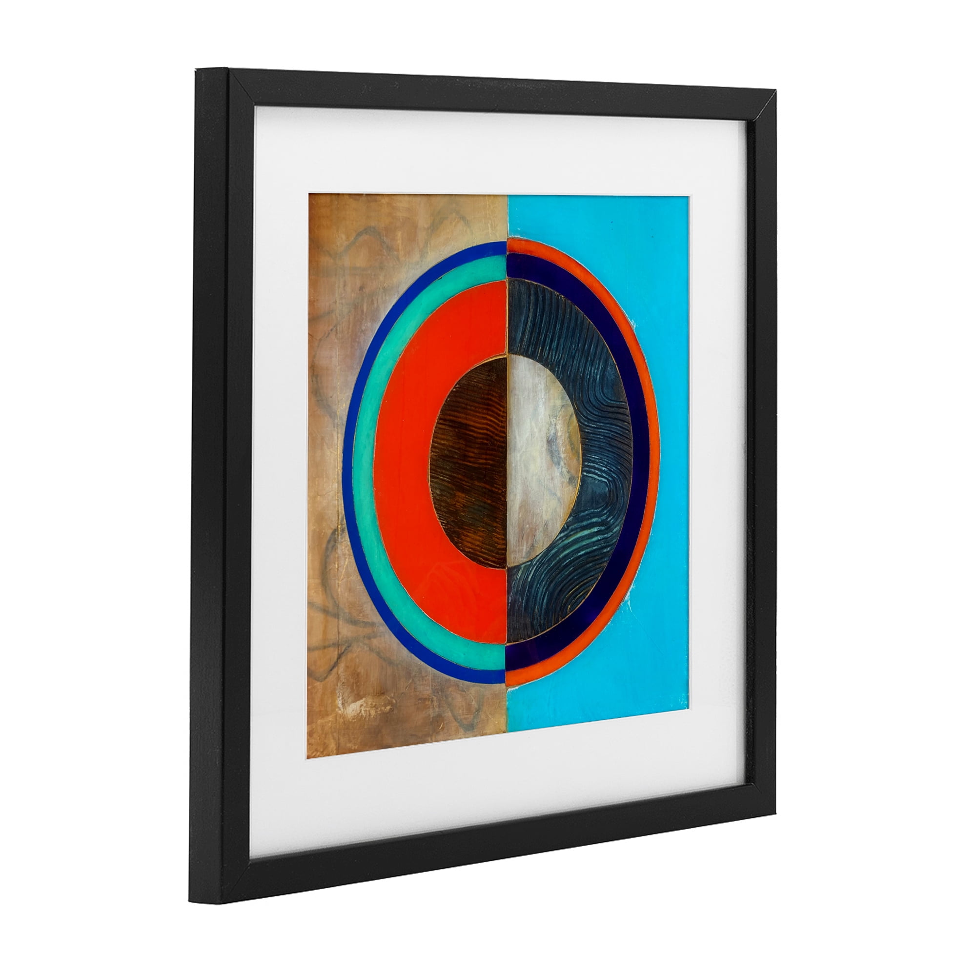 Stupell Industries Red Arc Summer Circle Black Framed Print Under Glass, design by Matthew Finger