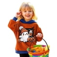 thumbnail image 3 of Little Girl Hoodie Kids Halloween Print Pullover Hoodie with Pocket Autumn Winter Outerwear Size 7-8T ,Blue, 3 of 3