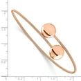 thumbnail image 2 of Leslie's 925 Sterling Silver Rose-Gold-plated Polished Wire Flexible Bangle; for Adults and Teens; for Women and Men, 2 of 2