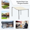 thumbnail image 5 of Outsunny 10' x 10' Outdoor Pergola Gazebo, Canopy w/ Drain Holes, Cream, 5 of 11