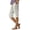 Beige, variant on Womens Summer Casual Striped Linen Shorts Elastic Waist Straight Wide Leg Beach Lounge Shorts with Pockets