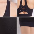 thumbnail image 2 of Sujetador deportivo para mujer Tirantes cruzados Malla Acolchada Crop Tops Transpirable, 2 of 8