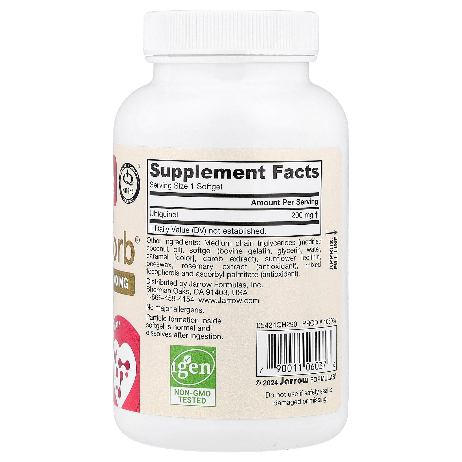 Jarrow Formulas Ubiquinol, QH-Absorb, Max Absorption, 200 mg, 90 Softgels