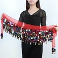 thumbnail image 4 of Weikingp Clearance! Belts for Women, Women's Carnival Sequin Tassel Waist Chain Hip Scarf Performance Belt Waist Cover, Womens Belt, Western Belts for Woman red1, 4 of 4