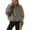 #001 Dark Gray, variant on BRDFRL Womens Quarter Zip Pullover Sweaters Fuzzy Fleece Sweatshirt Faux Shearling Warm Zip Up Hoodies Outwear with Pockets Dark Green M