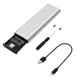 thumbnail image 1 of Adaptador NVME M2 SSD con Carcasa USB 3.1 Tipo C, Protocolo Externo M y para , Compatible con Teclas Ethernet, Gráficos Plateados., 1 of 5
