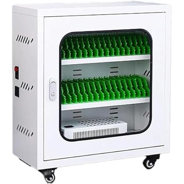 wonima02 Portable Cellphone Charging Locker,Cell Phone Charging Stations 6-60 Slots Cellphone Charging Station W/Wheels,Rechargeable Phones Locker Secure Phone Cabinet,40Slots