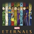 thumbnail image 2 of Men's Marvel Eternals Animated Vertical Boxes Poster  Graphic Tee Charcoal Medium, 2 of 5