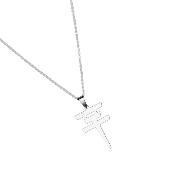 Minimalist Unisex Necklace Accessories Geometric Flash Pendant with Stainless Steel Chain Neck Chains Jewelry Adornment