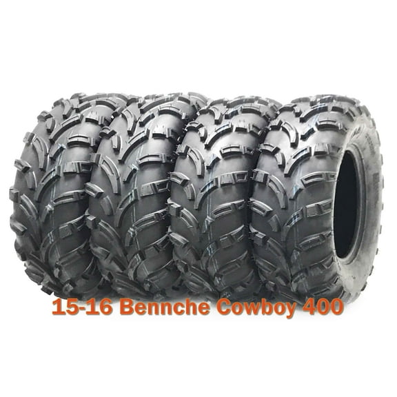 26x9-12 & 26x10-12 Full Set ATV Tires for 15-16 Bennche Cowboy 400