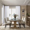 thumbnail image 2 of Cortinas DANCURTON, mezcla de lino, 107 x 234 cm, semitransparente, color blanco, 2 of 8